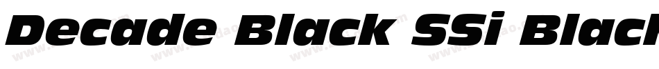 Decade Black SSi Black字体转换